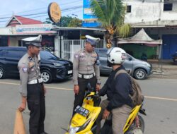 Kurangi Kebisingan Jalan Raya. Satlantas Polresta Mamuju Tertibkan Knalpot Bogar.
