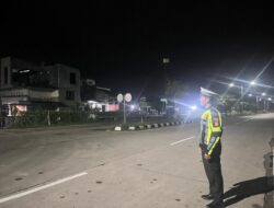 Blue Light Patroli Satlantas Polresta Mamuju Jaga Kamtibmas Dini Hari