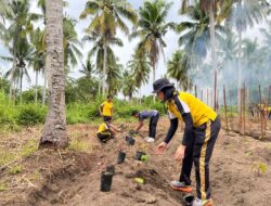 Polda Papua Tengah Tanam 216 Bibit Uwi Ungu, Dukung Ketahanan Pangan Lokal dari Nabire