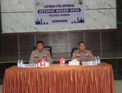 Polres Nabire Panaskan Persiapan Idul Fitri 2026, Latpra Ops Ketupat Noken Digelar untuk Amankan Mudik hingga Ibadah